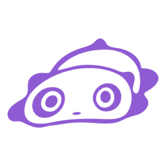 Floppy Panda Decal (Lavender)